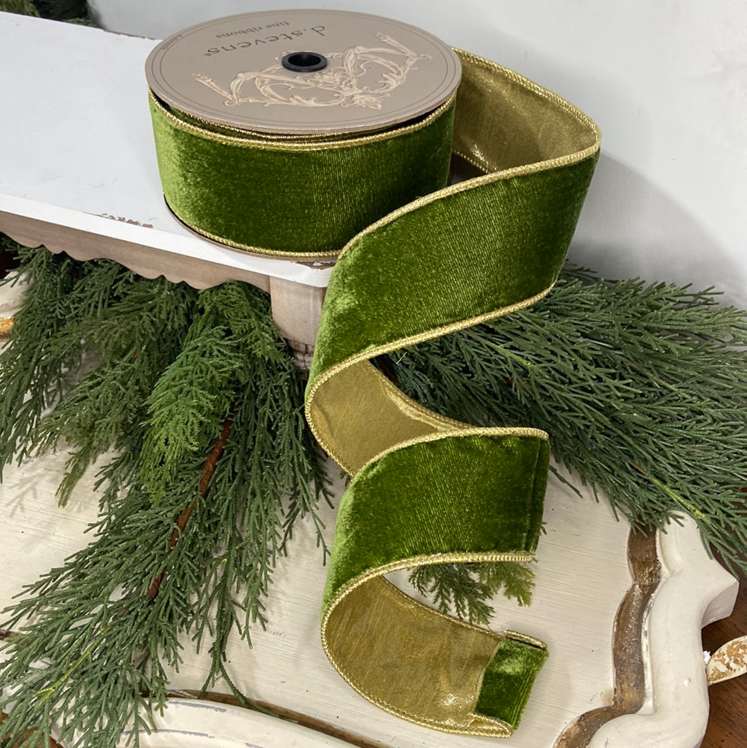 Moss Velvet Ribbon from American Ribbon Manufacturers In