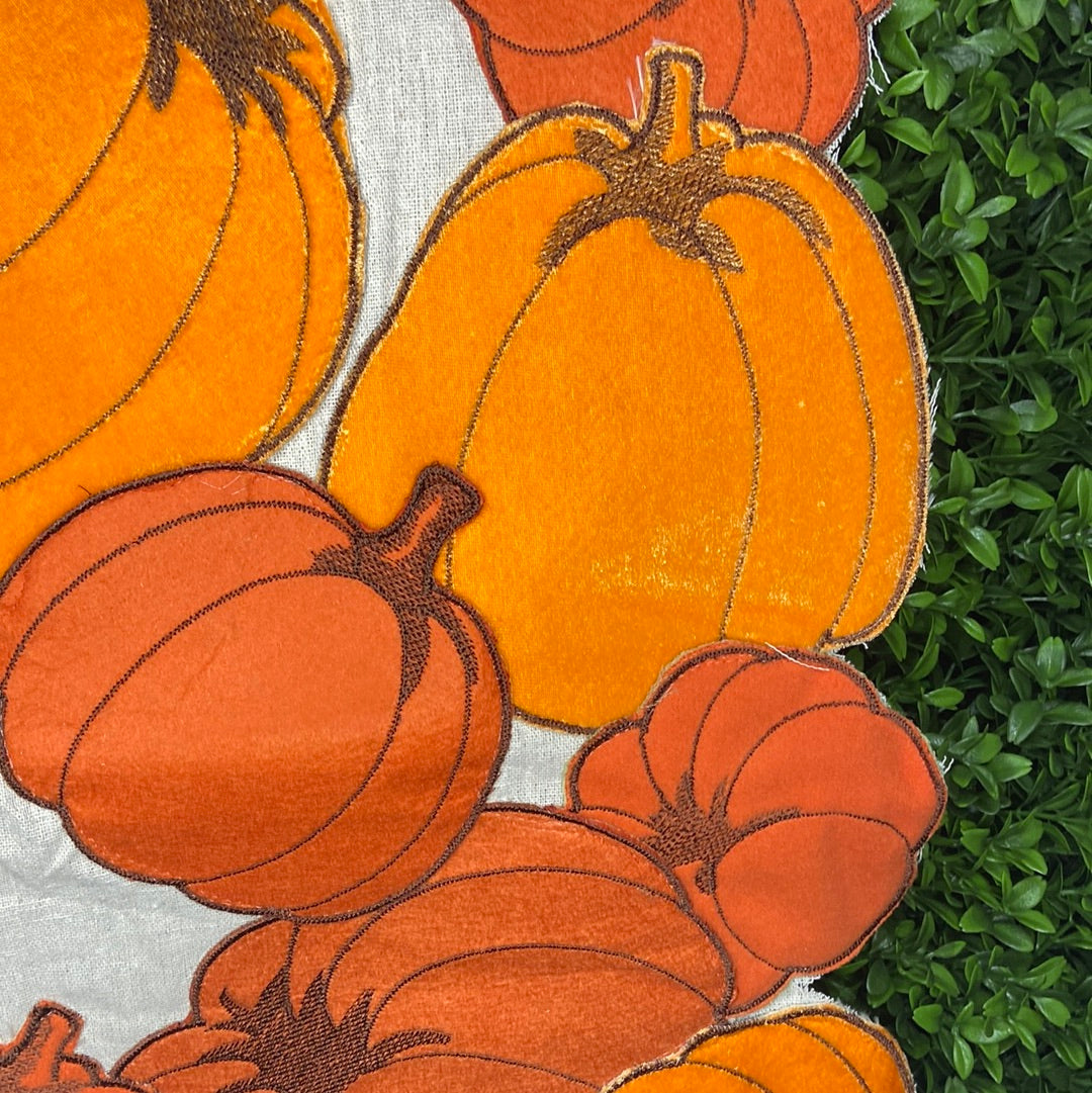 14” x70” Orange Velvet Pumpkin Table Runner