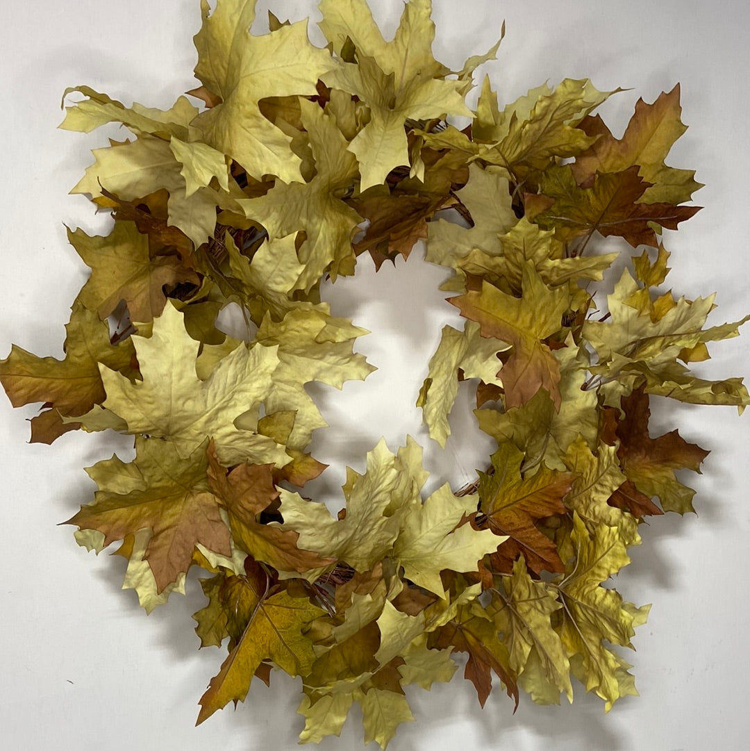 24” Fall Leaf Wreath