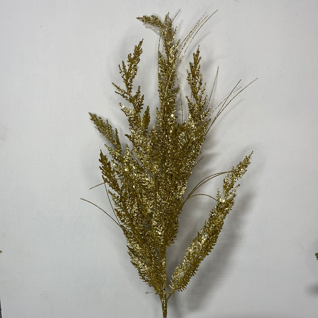 31” Cedar Grass Spray Gold