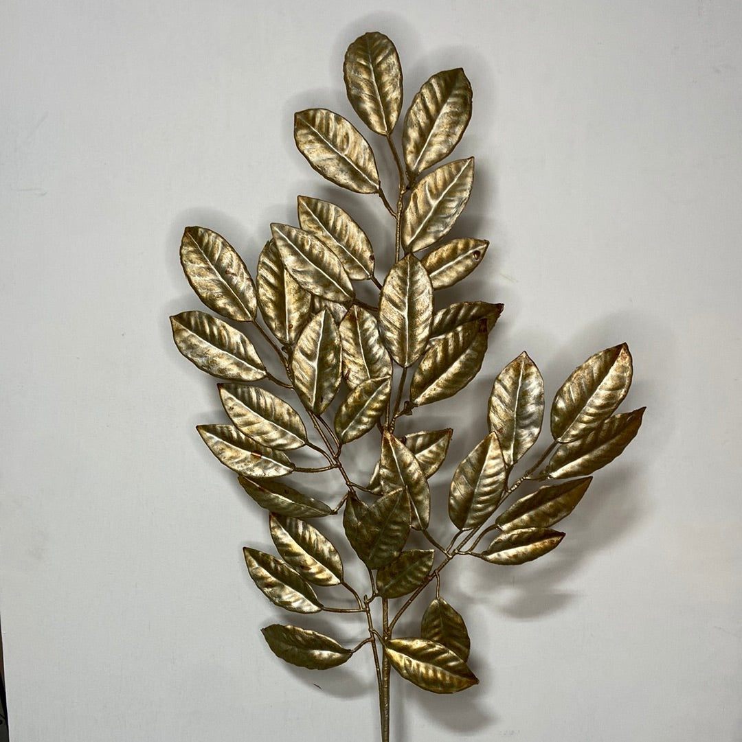 38” Platinum/Copper Leaf Spray