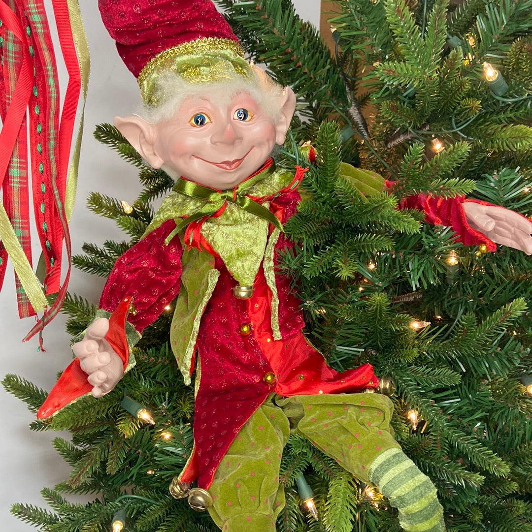 30” Posable Lime Elf With Vest