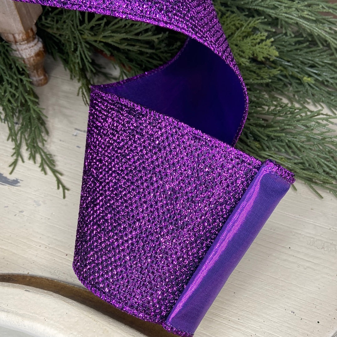4” x 10yds Purple Texture Ribbon