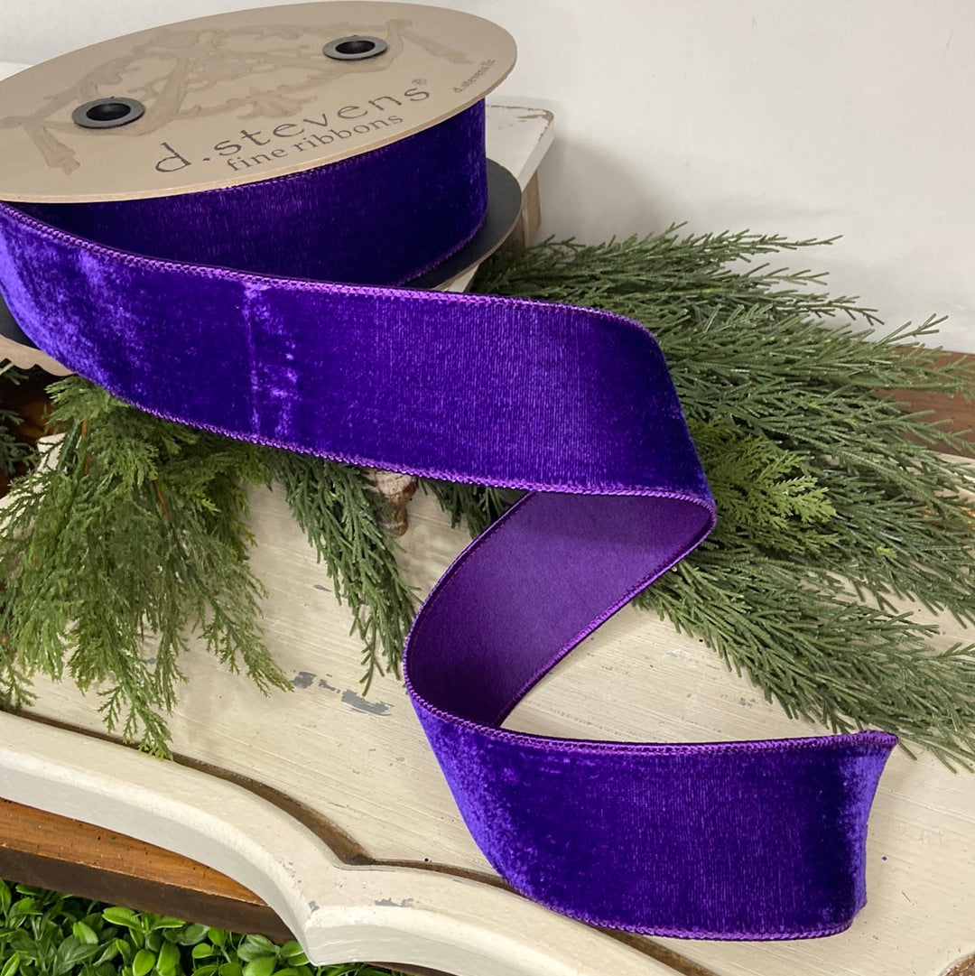 2.5” x 10yds Purple Velvet Ribbon