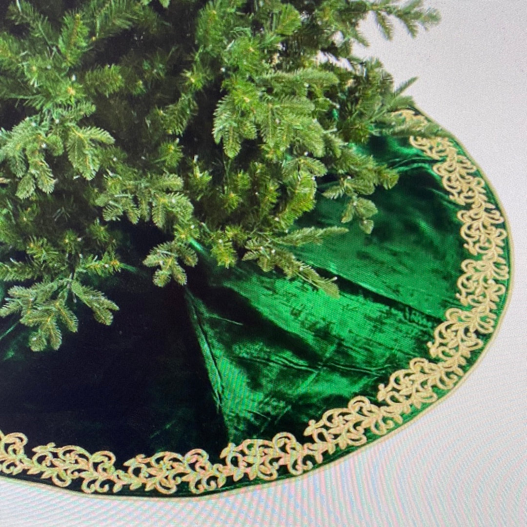60” Green Velvet Tree Skirt
