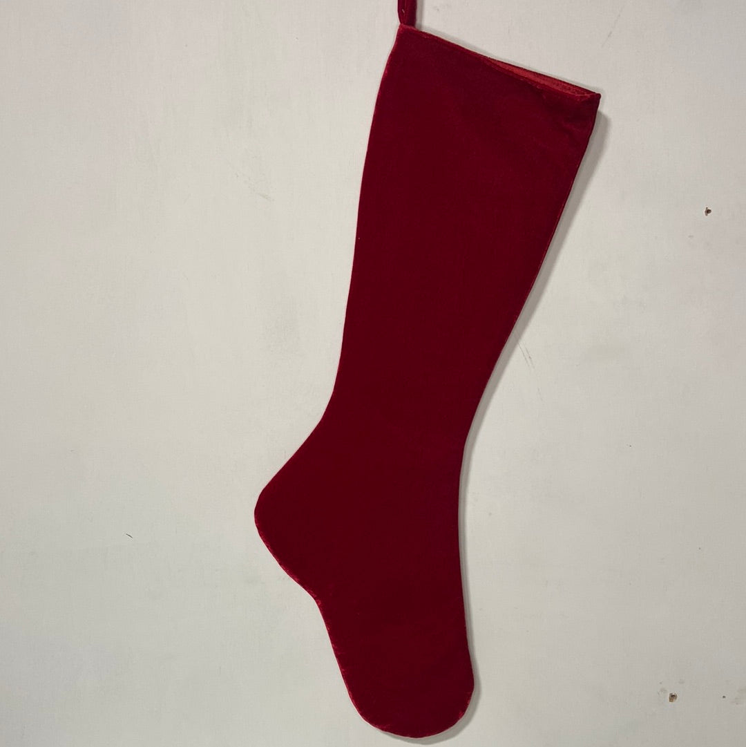 26” Red Velvet Stocking