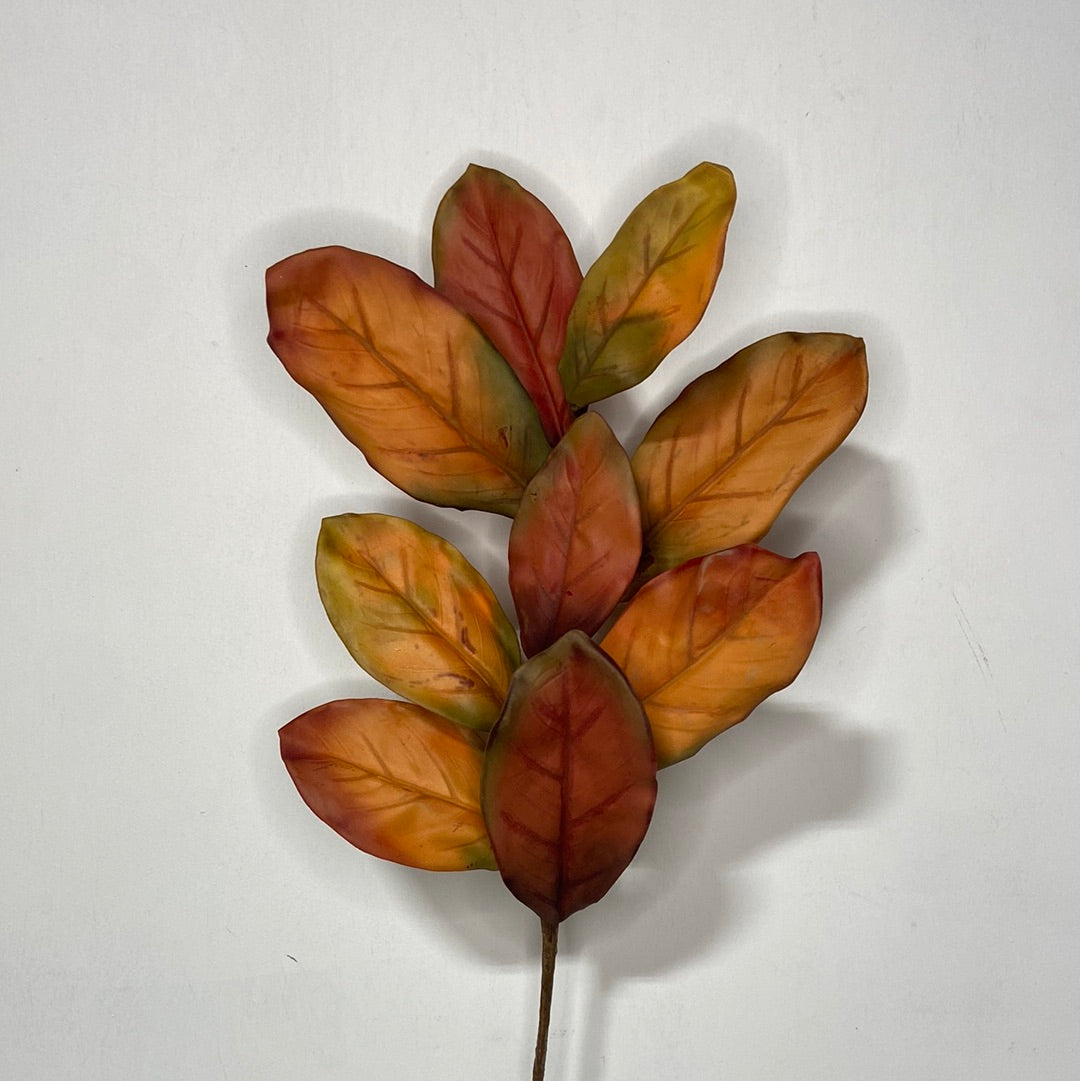 30” Faux Magnolia Stem Orange
